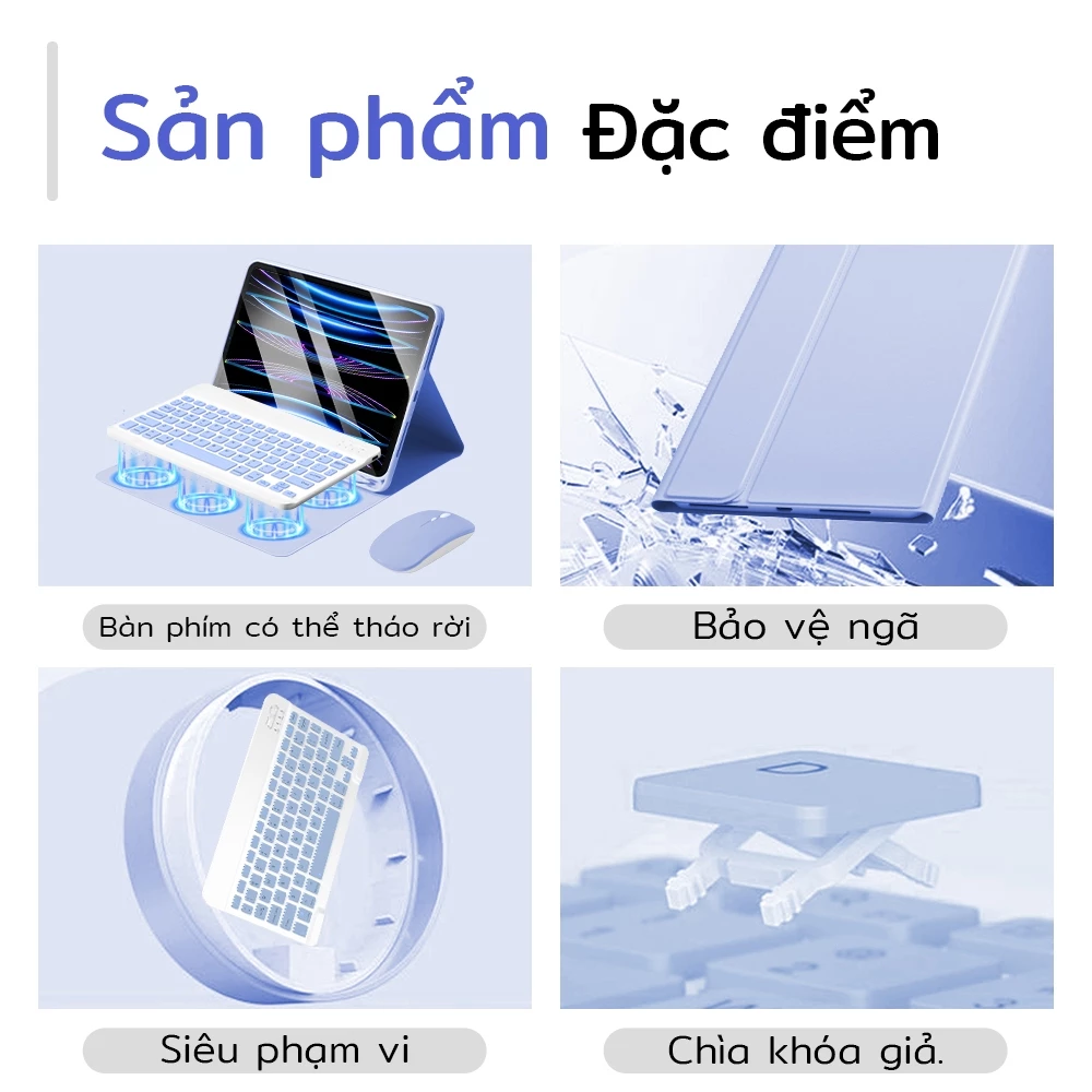 Ốp Bàn Phím Cho iPad Air 6th 11 M2 Air M4 13 2026 Gen 9 8 7 10.2 Gen 11 A16 Pro M4 M5 13 10th 10.9 A