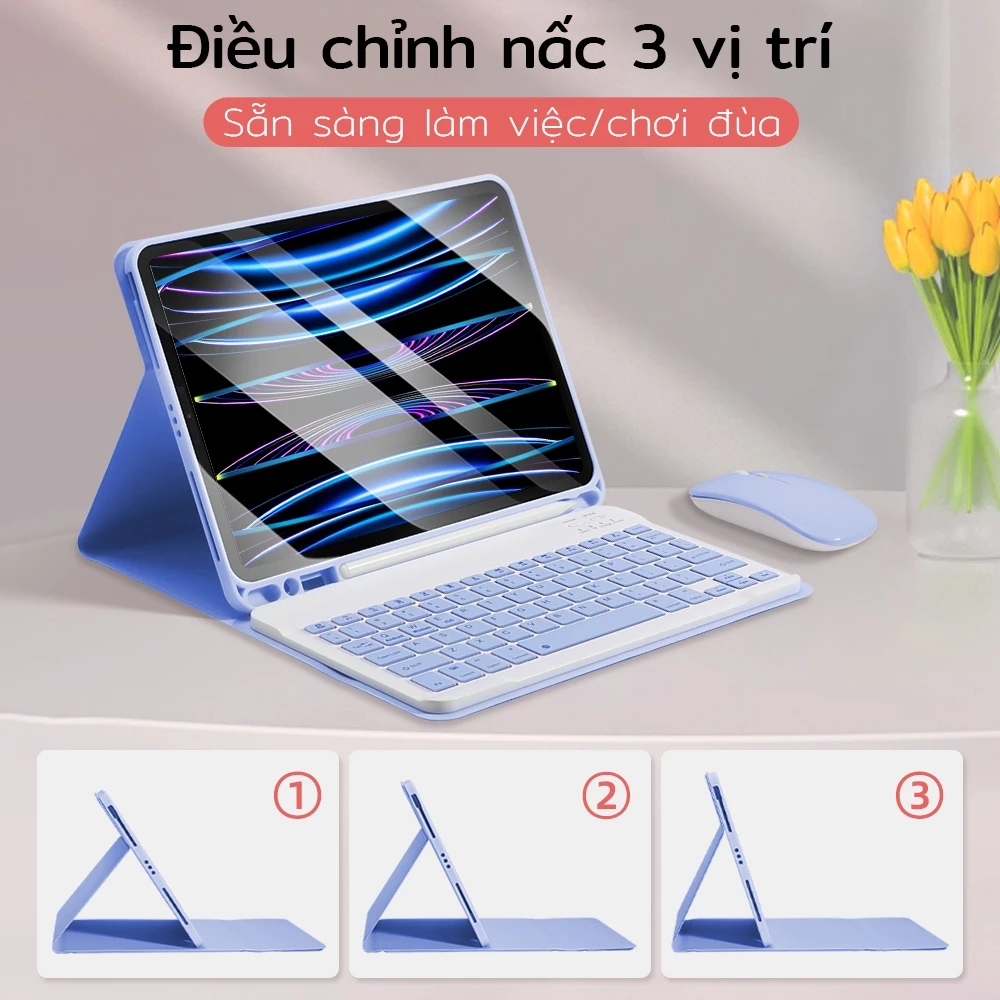Ốp Bàn Phím Cho iPad Air 6th 11 M2 Air M4 13 2026 Gen 9 8 7 10.2 Gen 11 A16 Pro M4 M5 13 10th 10.9 A
