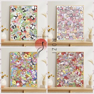 MOZI✨40 * 50cm/30 * 40cm bữa tiệc phim hoạt hình tranh tô màu theo số bộ tô màu theo số tranh sơn dầu số hoá tranh số hóa tranh sơn dầu số hoá nhân vật hoạt hình sơn acrylic  tranh sơn dầu số hoá tranh số hoá