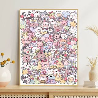 MOZI✨40 * 50cm/30 * 40cm bữa tiệc phim hoạt hình tranh tô màu theo số bộ tô màu theo số tranh sơn dầu số hoá tranh số hóa tranh sơn dầu số hoá nhân vật hoạt hình sơn acrylic  tranh sơn dầu số hoá tranh số hoá