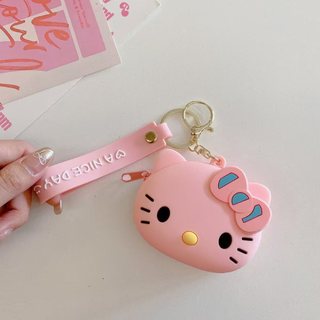 Phim hoạt hình KT Cat, Totoro, Kuromi, Lina, Belle, Stitch, Keji, Panda, Ví nhỏ dễ thương, Lưu trữ Mini silicon, Móc khóa, Ví không