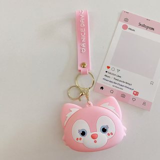 Phim hoạt hình KT Cat, Totoro, Kuromi, Lina, Belle, Stitch, Keji, Panda, Ví nhỏ dễ thương, Lưu trữ Mini silicon, Móc khóa, Ví không