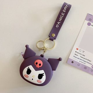 Phim hoạt hình KT Cat, Totoro, Kuromi, Lina, Belle, Stitch, Keji, Panda, Ví nhỏ dễ thương, Lưu trữ Mini silicon, Móc khóa, Ví không