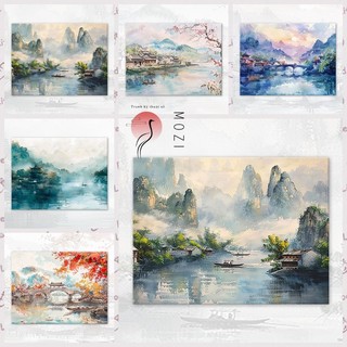 MOZI✨40 * 50cm / 30 * 40cm phong cảnh tranh tô màu theo số tranh số hóa tranh sơn dầu số hoá bộ tô màu theo số Tranh Phong Cảnh Kỹ Thuật Số Tranh Sơn Dầu Tự Làm Đầy Tranh Acrylic Tranh Kỹ Thuật Số Tranh Tay Chữa Bệnh Tranh Trang Trí Tranh Tay