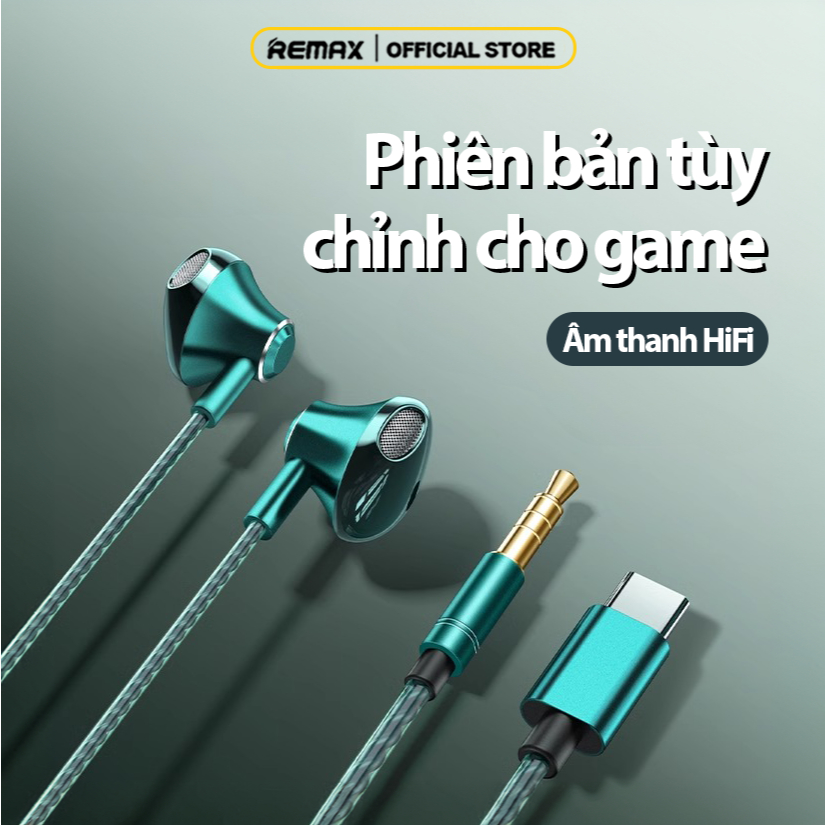 Tai nghe có dây Remax chính hãng RM-711 chống ồn, mic đàm thoại ...