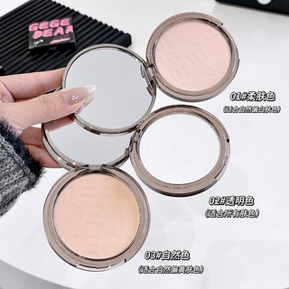 Bột ép 10g GEGE BEAR Kiểm soát dầu mờ tự nhiên Làm sáng da Thiết lập chống nước lâu dài Bột rời GX2051