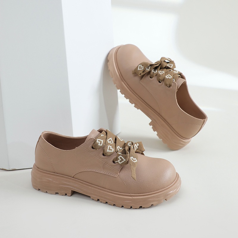 Loafers Đế Dày Nữ Thu Đông 2025 Phong Cách Mới Ngón Chân Tròn Anh Phong Cách Preppy Chống Thấm Nước Chống Trơn Trượt