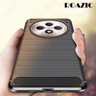 Dành cho Ốp điện thoại OPPO Reno 12F 5G Luxury Slim [Chống vân tay bằng sợi Carbon] Vỏ giáp mềm bảo vệ chống sốc SMF01