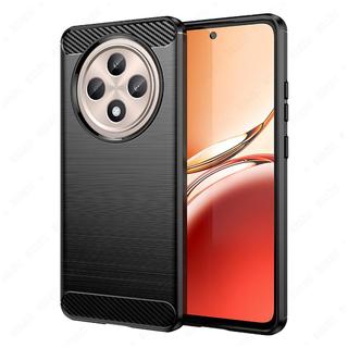 Dành cho Ốp điện thoại OPPO Reno 12F 5G Luxury Slim [Chống vân tay bằng sợi Carbon] Vỏ giáp mềm bảo vệ chống sốc SMF01