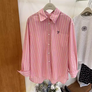 Phong Cách Hàn Quốc Nữ Nữ Áo Sơ Mi Dài Tay Baju Baju Wanita Lengan Panjang Hàng Mới Sẵn Có