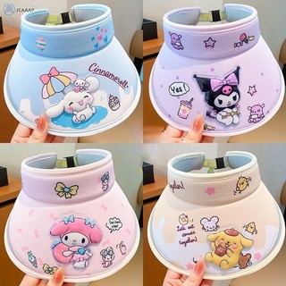 Sanrio Kuromi Cinnamoroll Melody Purin Phim hoạt hình trẻ em Mũ chống nắng dễ thương Mũ chống nắng mùa hè cho bé gái Mũ chống nắng cho bé Mới 2024 Tiếp xúc với bức xạ cực tím khi đi chơi