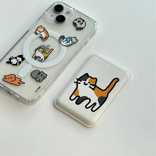 Ốp bảo vệ họa tiết mèo minh họa dễ thương bán chạy Hàn Quốc cho iPhone 15pro 15promax 14 14promax 14pro 16 pro max 16 plus