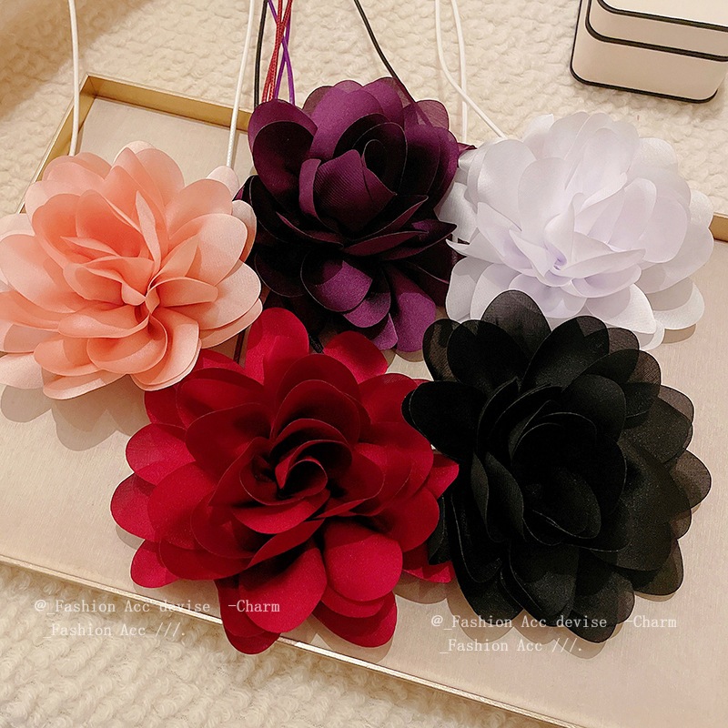 Hoa choker một vòng cổ nhiều lớp ngọt ngào siêu bất tử khí chất choker cảm giác cao cấp phụ kiện cá tính bán buôn