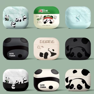 Ốp tai nghe hình gấu trúc dễ thương cho AirPods 3/Pro/2/Pro2, chất liệu mờ