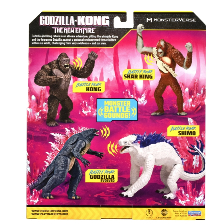 Godzilla x Kong: 7 "Battle Roar Shimo Hình của Playmates Toys