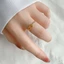 Nhẫn titan không gỉ mạ vàng 18k thiết kế hình giọt nước thời trang tinh tế dành cho nữ