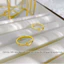 Nhẫn titan không gỉ mạ vàng 18k thiết kế hình giọt nước thời trang tinh tế dành cho nữ