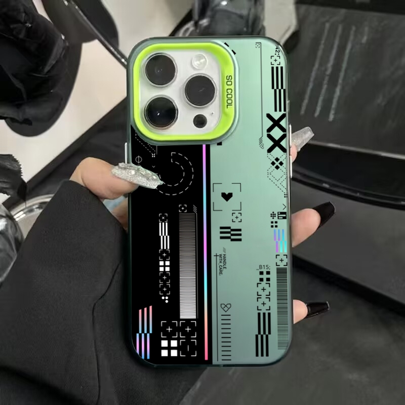 Ốp Lưng Cho iPhone 16 11 14 15 12 13 Pro Max 16e 8 7 Plus XR X XS Max SE2020 2022 Trò Chơi Thời Trang CS Clear GO Sang Trọng IMD Kim Loại Cứng Chống Sốc