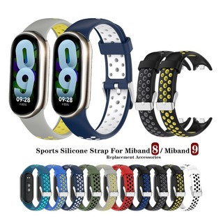 Dành Cho Xiaomi Smart Band 10 Dây Đeo Thể Thao Dây Đeo Silicon Thoáng Khí Cho Mi Band 10 / 9 / 8 Dây Đeo Tay Thay Thế