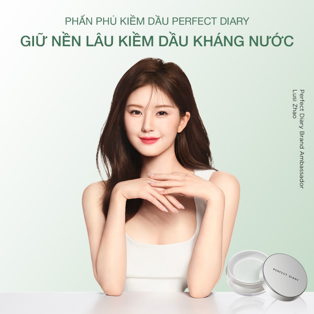 Ảnh 【NEW】Phấn phủ kiềm dầu Perfect Diary phiên bản nắp bạc Dưỡng ẩm lâu dài 7g 1