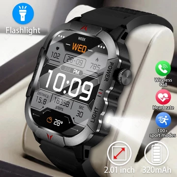 Đồng hồ thông minh LIGE Nam Chính hãng Bluetooth Gọi Đèn pin Nhịp tim Huyết áp Đồng hồ thông minh chống nước