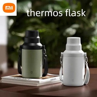 Xiaomi Mijia Big Belly Thermos Cup 1L Dung Tích Lớn Inox Cốc Nước Trà Nam Nữ Dây Đeo Ấm Siêu Tốc Nhiệt
