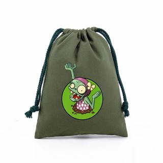 Túi dây rút Plants vs Zombies túi lưu trữ hoạt hình túi quà tặng túi vải sang trọng