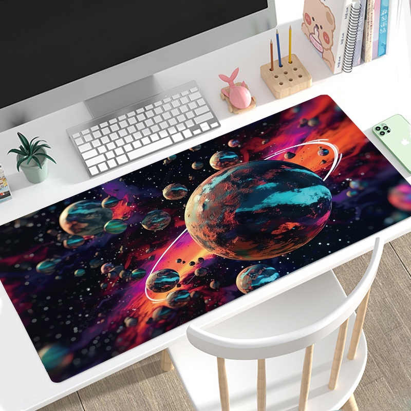 Chơi Game MousePad Bầu Trời Đầy Sao Ban Đêm Phong Cảnh Chuột Miếng Lót Cao Su Lớn Đế Chuột Thảm Bàn Phím Miếng Lót Chuột Làm Việc Trò Chơi Văn Phòng Bàn Thảm