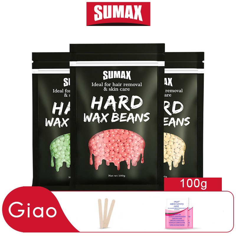 Ảnh Sáp Wax Lông Đậu Cho Da Nhạy Cảm,SUMAX Thành phần mật ong và lô hội tự nhiên, hiệu quả triệt lông kéo dài trong 5 tuần, sáp tẩy lông body dạng hạt 100g 1
