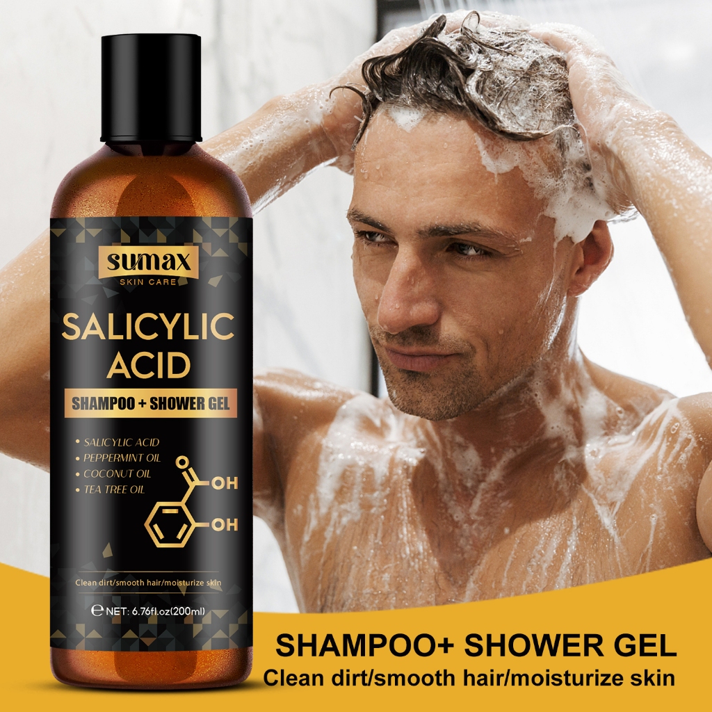 Ảnh Sữa tắm 2 trong 1 Sumax Salicylic acid 200ml sữa tắm nam dưỡng ẩm cho da, làm sạch da và để lại hương thơm cơ thể làm dịu cơ thể và tâm trí 1