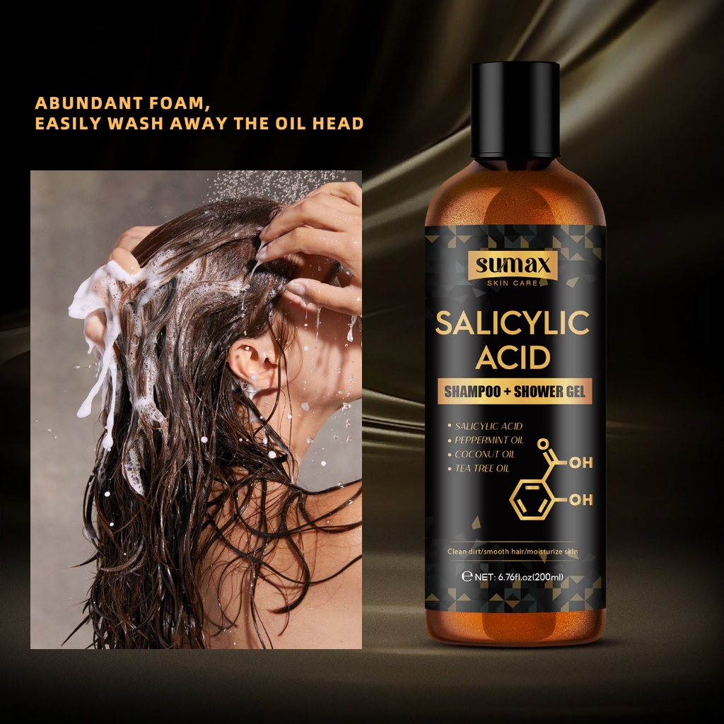 Ảnh Sữa tắm 2 trong 1 Sumax Salicylic acid 200ml sữa tắm nam dưỡng ẩm cho da, làm sạch da và để lại hương thơm cơ thể làm dịu cơ thể và tâm trí 2