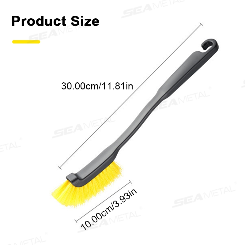 Seametal Bàn Chải Bánh Xe Ô Tô Tay Cầm Dài Vành Lốp Bánh Xe Hub Bàn Chải Làm Sạch Chi Tiết Làm Sạch Tự Động Dụng Cụ Giặt Phụ Kiện