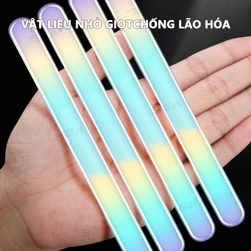 Dải dán tay nắm cửa xe hơi SEAMETAL miếng dán tay nắm cửa ô tô Dạ Quang Nhiều Màu Sắc Bát Cửa Ô Tô Miếng Dán Chống Trầy Xước Phim Bảo Vệ