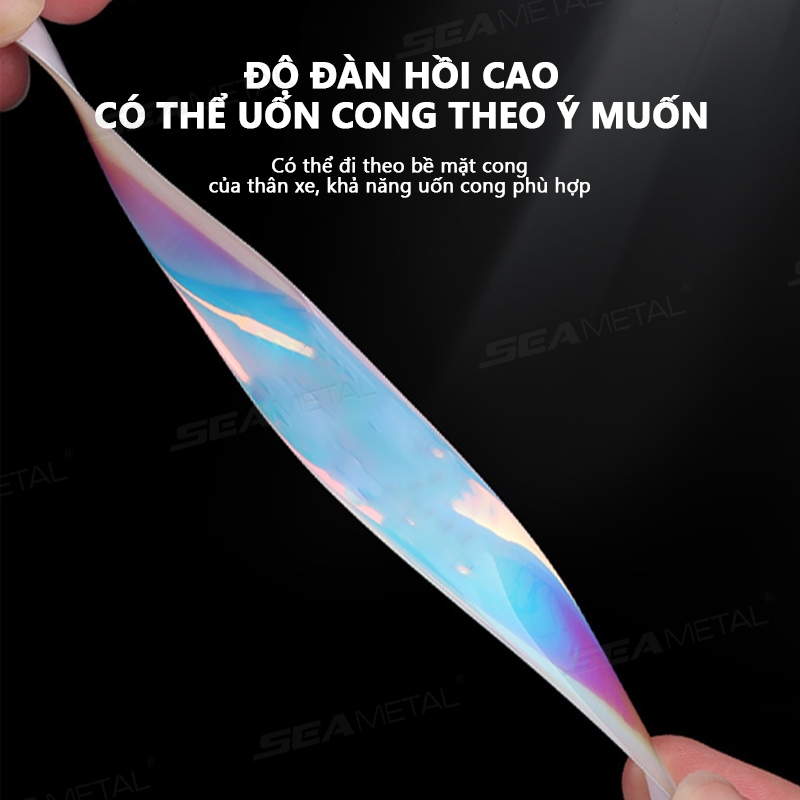 Dải dán tay nắm cửa xe hơi SEAMETAL miếng dán tay nắm cửa ô tô Dạ Quang Nhiều Màu Sắc Bát Cửa Ô Tô Miếng Dán Chống Trầy Xước Phim Bảo Vệ