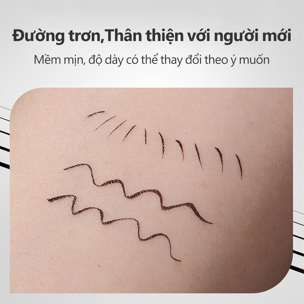 Ảnh Gecomo Bút Kẻ Mắt Dạng gel Màu Lì Nhanh Khô Chống Thấm Nước Lâu Trôi 4