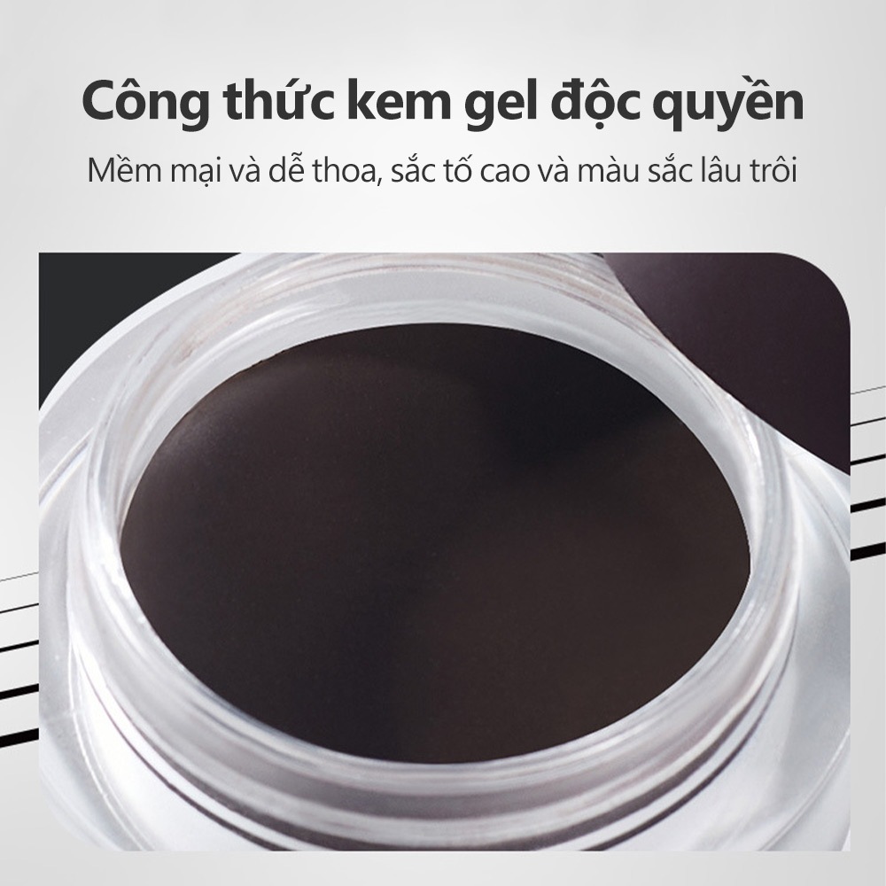 Ảnh Gecomo Bút Kẻ Mắt Dạng gel Màu Lì Nhanh Khô Chống Thấm Nước Lâu Trôi 3