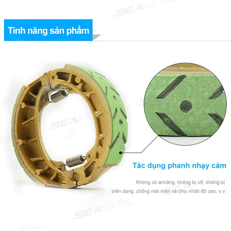 SEAMETAL Xe Máy Má Phanh Giày Bàn Đạp Trống Phanh Giày Khối 110 Má Phanh CG125 Xe Máy Ba Bánh 130 GS125