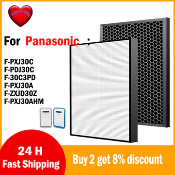 PANASONIC Bộ lọc tổng hợp máy lọc không khí thay thế phù hợp cho mẫu F-PXJ30C, F-PDJ30C, F-30C3PD, F-PXJ30A, F-ZXJD30Z F-PXJ30AHM
