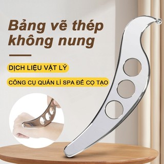 Dụng cụ cạo mát xa guasha bằng thép không gỉ tiện lợi dụng cụ làm thon chân guasha scraping massager
