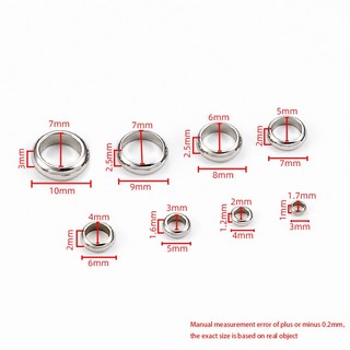Thép không gỉ Hạt tròn tự làm trang sức, phụ kiện vòng cổ/vòng tay, đính hạt rời, thiết kế đơn giản