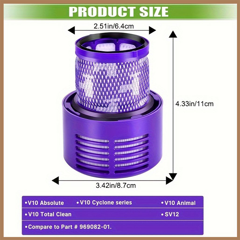 Thay Thế Cho Dyson V6 V7 V8 V10 V11 SV12 V15 Phát Hiện Bài Máy Hút Bụi Có Thể Giặt Bộ Lọc