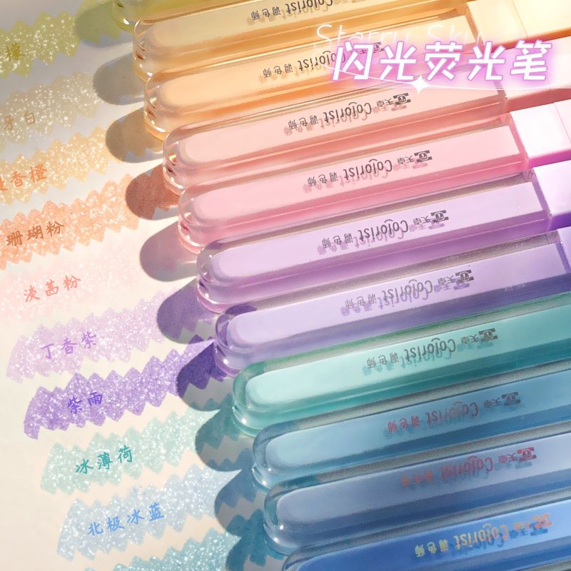 Mới Phong Cách Hàn Quốc Flash Huỳnh Quang Bút Highlighter Bút Đánh Dấu Sinh Viên Đánh Dấu Màu Bút