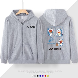 Yonex Thời Trang Mới "Doremon" Hoạt Hình In Hình Áo Khoác Dây Kéo Nam Nữ Cho Cầu Lông Và Bóng Bàn Huấn Luyện Áo Khoác Thể Thao