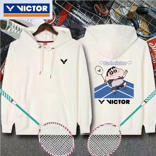 Áo hoodie tập thể thao Victor cầu lông Áo chui đầu mới dành cho nam và nữ quần vợt, bóng rổ, bóng chuyền quần áo chuyên nghiệp rộng rãi và thoải mái