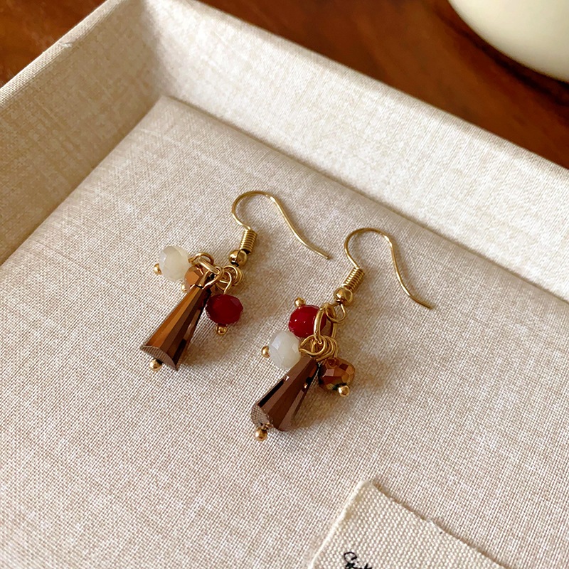 Dân tộc gió tròn giọt nước rỗng móc tai retro cao cấp cảm giác tua rua bông tai Thời trang ánh sáng sang trọng xu hướng bông tai bán buôn