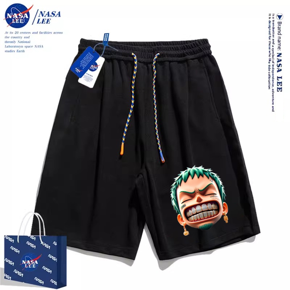 Thương hiệu Nasa Đồng thương hiệu 2024 Quần short dáng rộng Unisex phong cách mới, sử dụng chất liệu Cotton Co giãn dày, thích hợp cho quần short hợp thời trang mùa hè, chống mài mòn, dễ dàng kết hợp, thoáng khí thoải mái, tận hưởng thời gian mát mẻ!