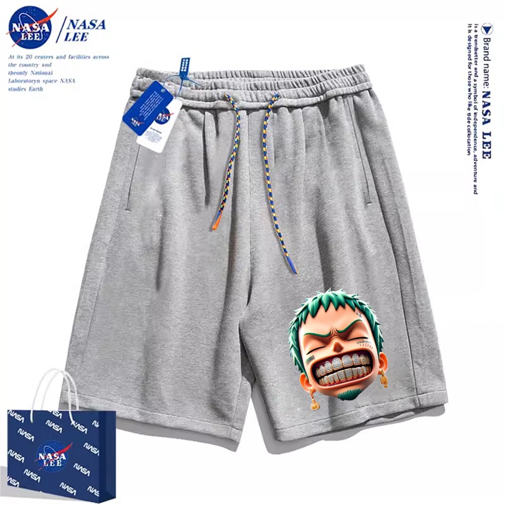 Thương hiệu Nasa Đồng thương hiệu 2024 Quần short dáng rộng Unisex phong cách mới, sử dụng chất liệu Cotton Co giãn dày, thích hợp cho quần short hợp thời trang mùa hè, chống mài mòn, dễ dàng kết hợp, thoáng khí thoải mái, tận hưởng thời gian mát mẻ!