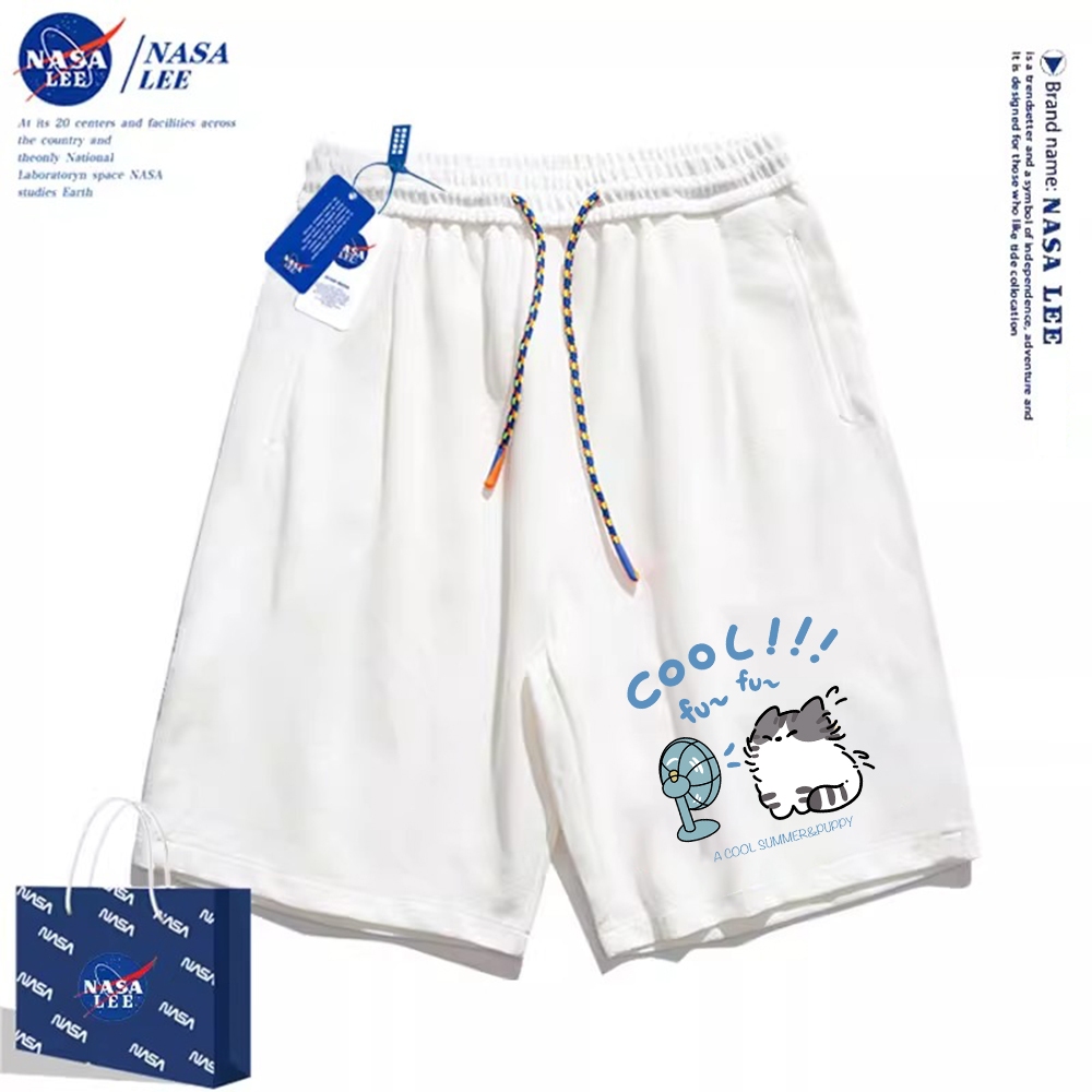 Thương hiệu Nasa Đồng thương hiệu 2024 Quần short dáng rộng Unisex phong cách mới, sử dụng chất liệu Cotton Co giãn dày, thích hợp cho quần short hợp thời trang mùa hè, chống mài mòn, dễ dàng kết hợp, thoáng khí thoải mái, tận hưởng thời gian mát mẻ!12345