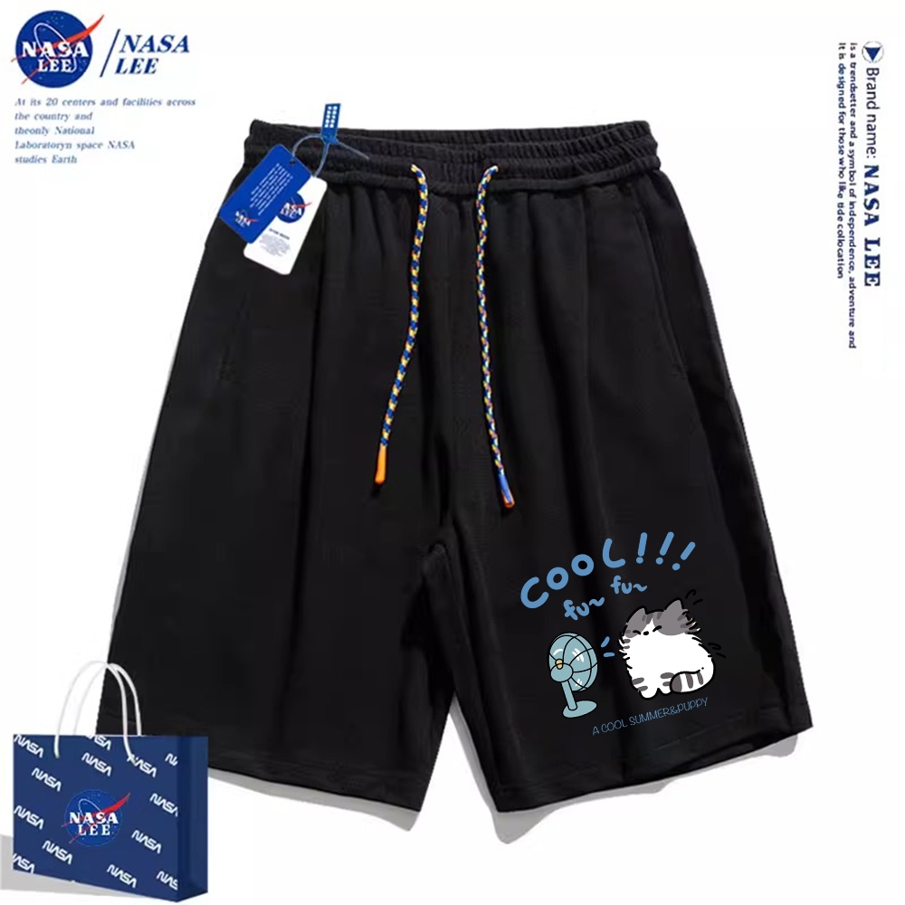 Thương hiệu Nasa Đồng thương hiệu 2024 Quần short dáng rộng Unisex phong cách mới, sử dụng chất liệu Cotton Co giãn dày, thích hợp cho quần short hợp thời trang mùa hè, chống mài mòn, dễ dàng kết hợp, thoáng khí thoải mái, tận hưởng thời gian mát mẻ!12345