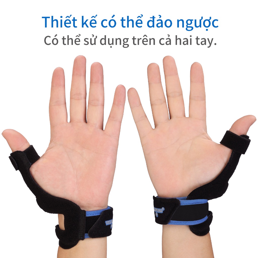 Ảnh Dụng cụ đeo ngón tay cái VELPEAU - thanh nẹp Spica có thể đảo chiều cổ tay và ngón tay, đai đeo hỗ trợ CMC, dụng cụ giữ ổn định cho ngón tay, De Quervain's, viêm khớp, viêm gân, giảm đau ống cổ tay 3